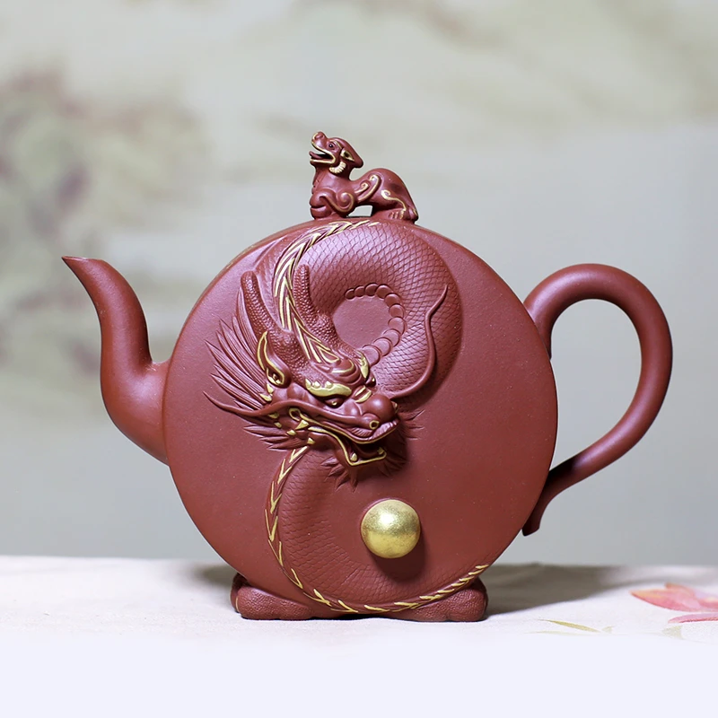 宜兴名家手工紫砂壶原矿研高正高工省大师黄老师花器天地乾坤壶