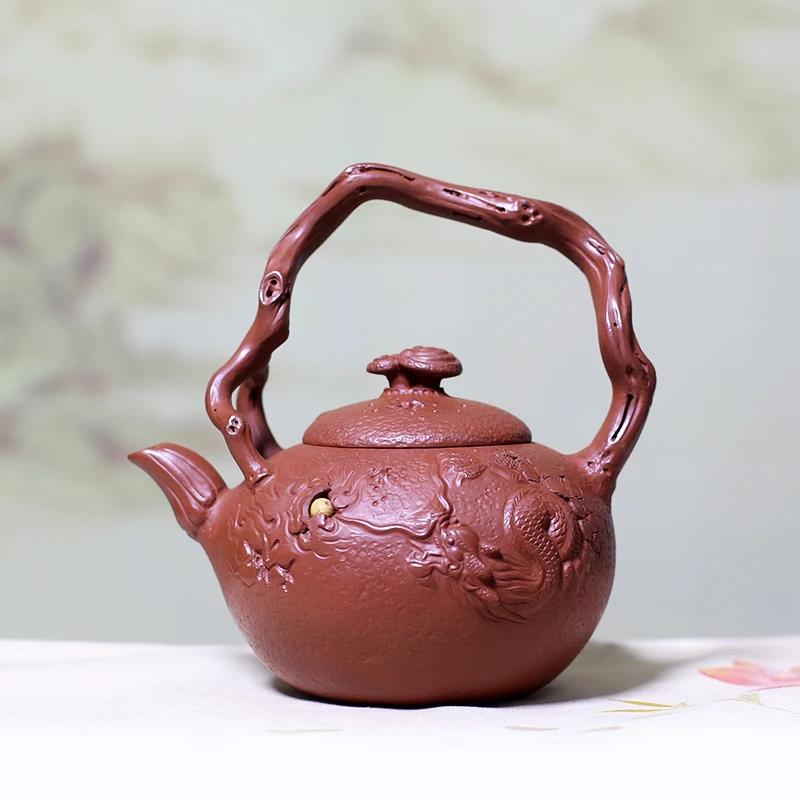 宜兴名家手工紫砂壶原矿研高正高工省大师黄老师隐龙供春提梁灵芝