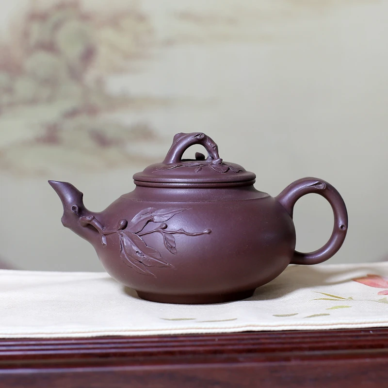 宜兴名家手工原矿紫砂壶高工史爱民福寿壶470毫升