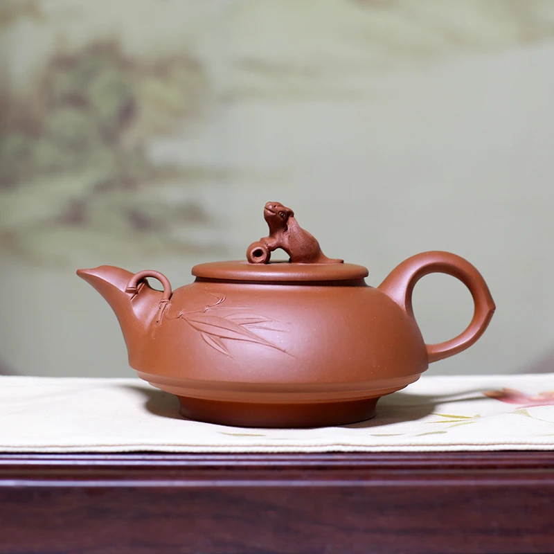 宜兴原矿紫砂壶高工史爱民手工壶清水泥祝福壶