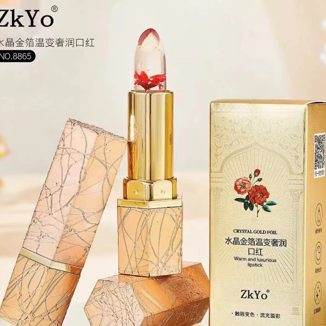 ZkYo水晶金箔温变奢润口红发4