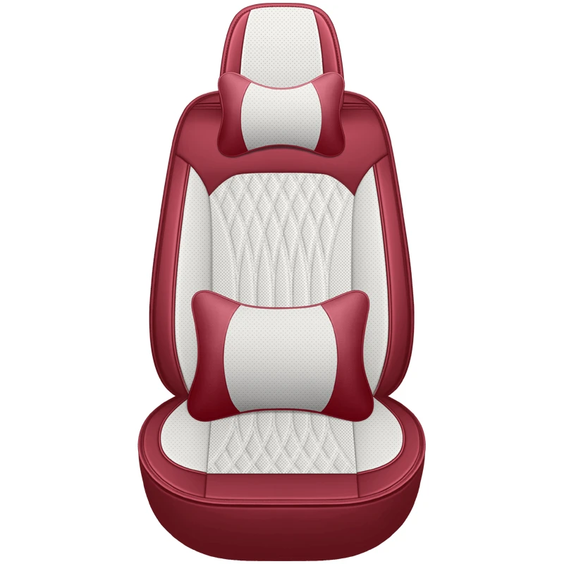 影匠琉-纳帕皮四季通用汽车坐垫全包围座套透气孔座垫简约大方