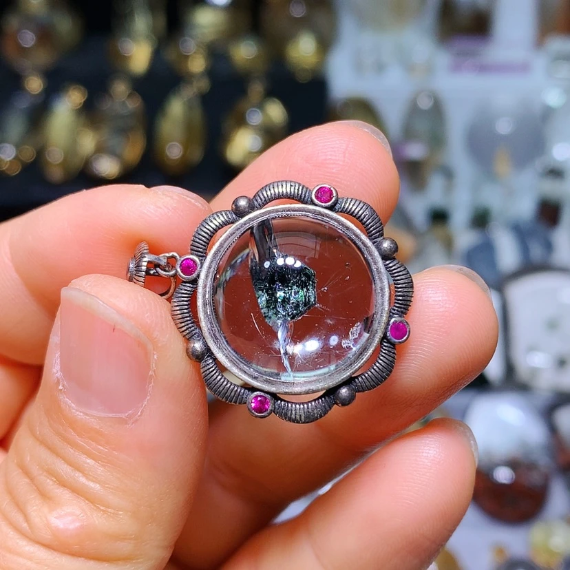 【闪购商品】水晶吊坠银S925镶嵌