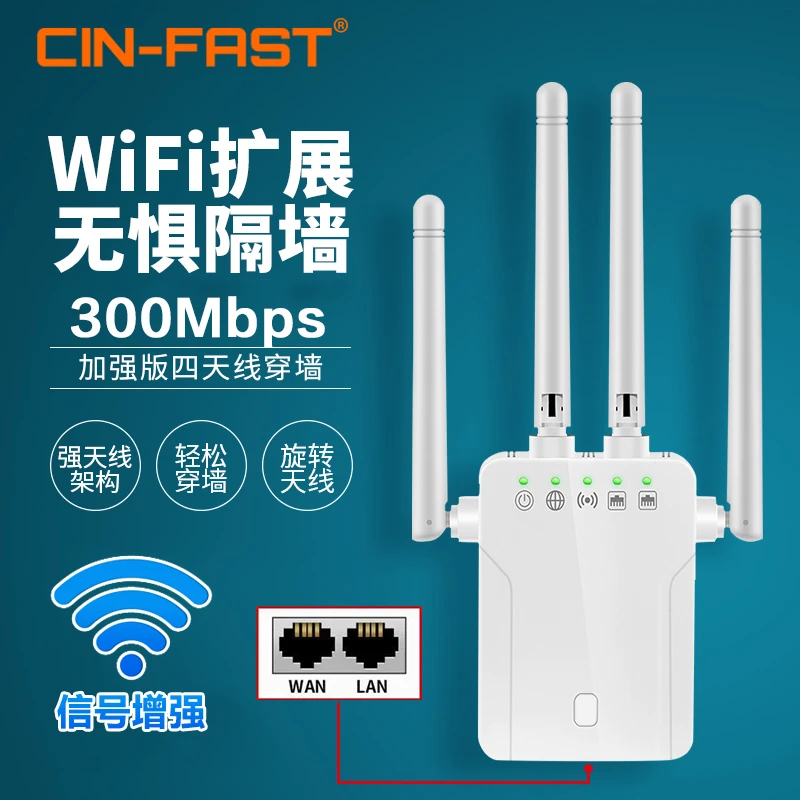 CIN-FASTwifi信号放大器网络信号增强器家用无线扩展中继器穿墙