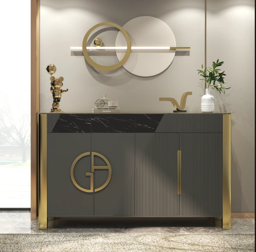 轻奢简约鞋柜家用餐厅大容量烤漆收纳柜高端客厅储物柜入门鞋柜