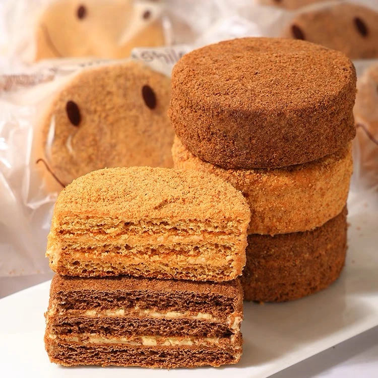 【10枚】俄罗斯风味迷你提拉米苏蜂蜜蛋糕原味可可10枚×50g多层奶香