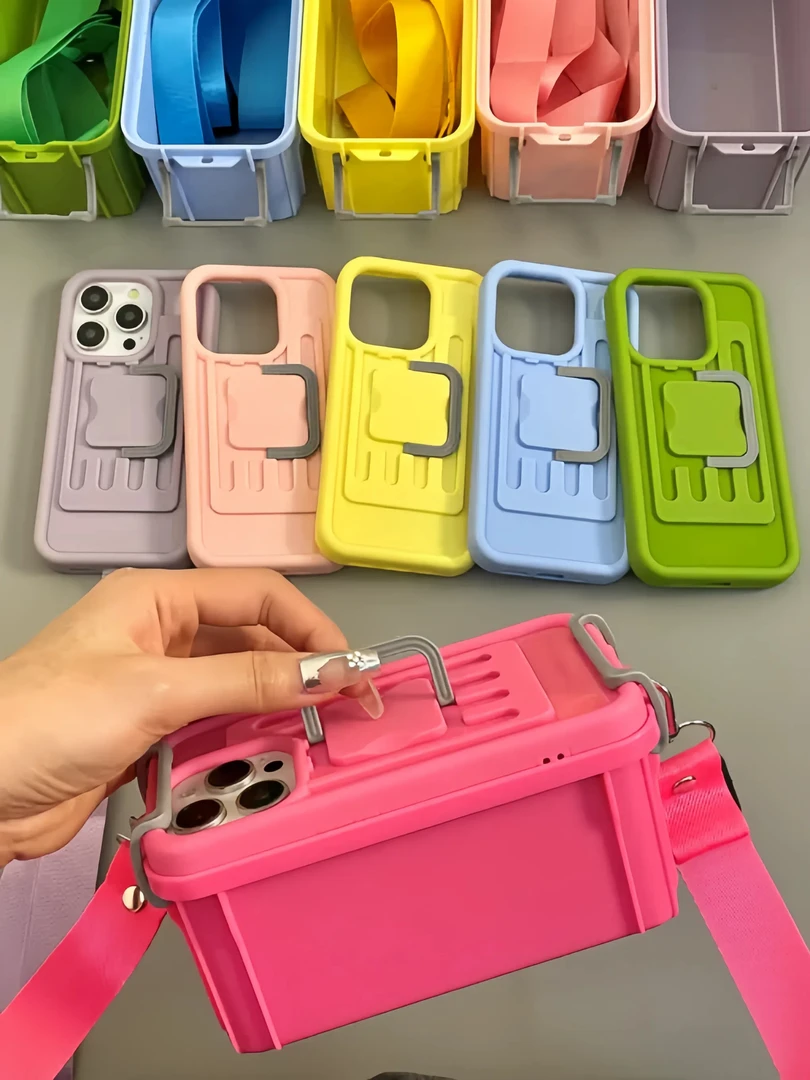 收纳箱手机壳适用于苹果15promax新款iPhone14个性13空间12少女粉