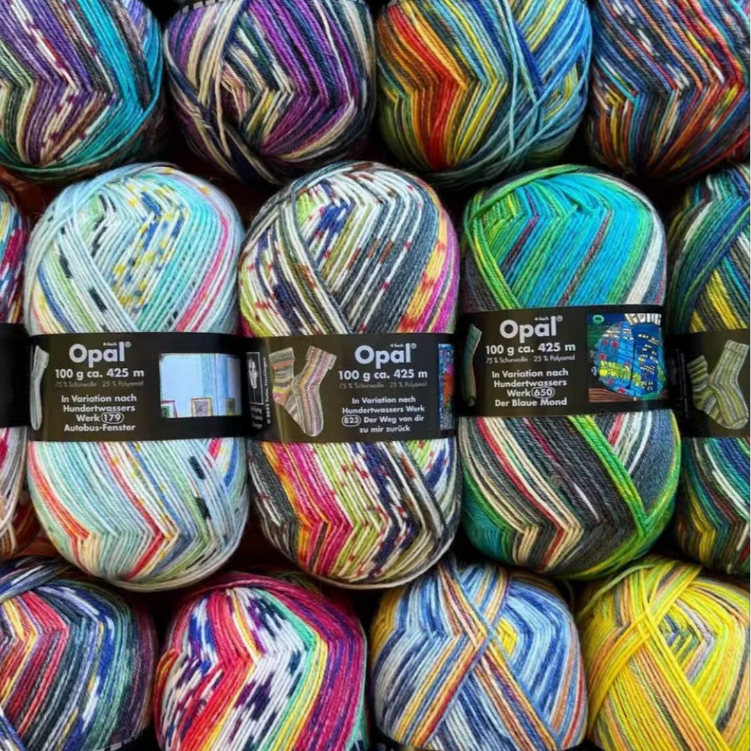 Opal 进口袜纱编织袜毛线花线花色手编diy羊毛手编中粗袜子线