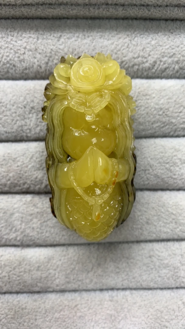 天然琥珀蜜蜡美人鱼