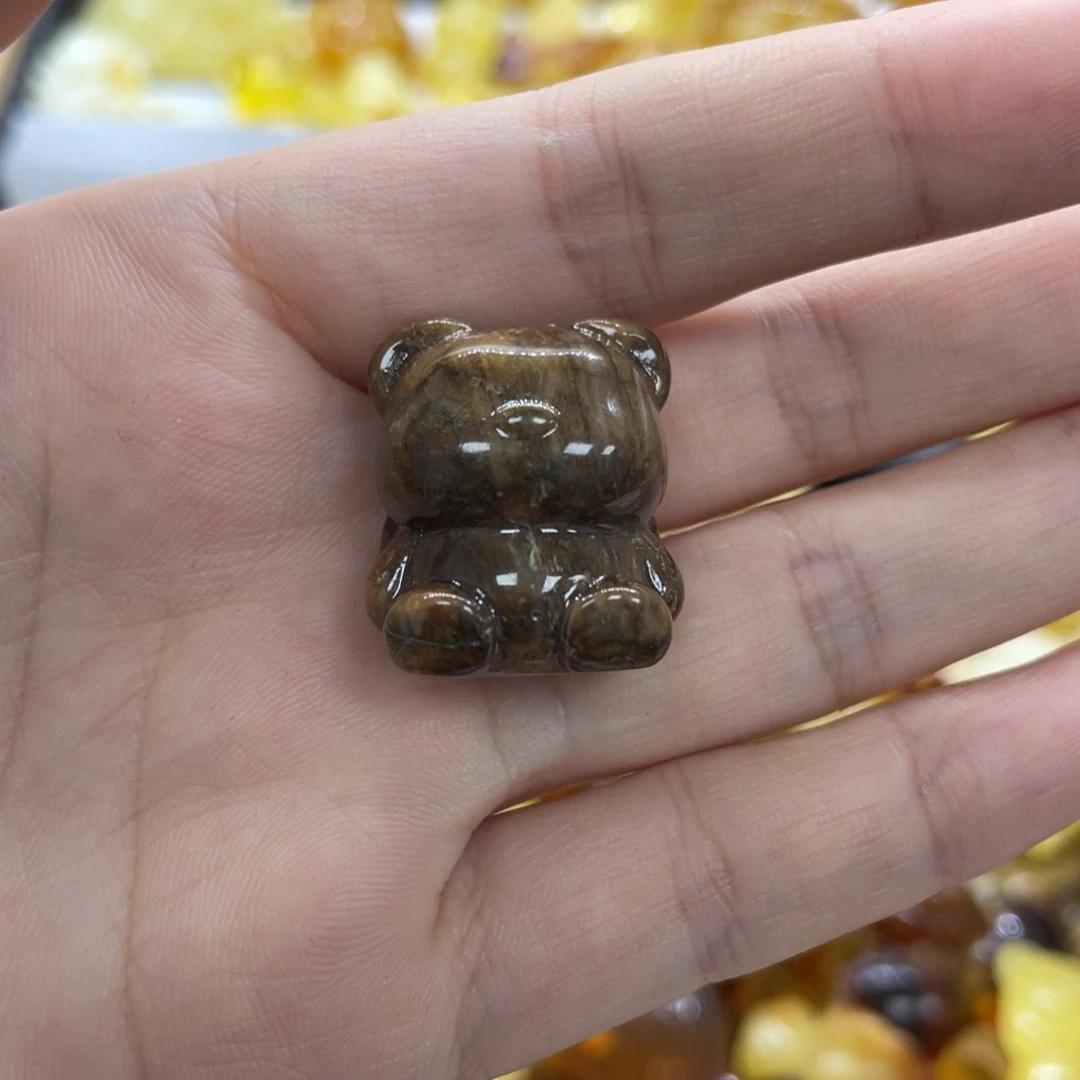 【闪购商品】琥珀裸石未镶嵌5.1克蝴蝶结小熊