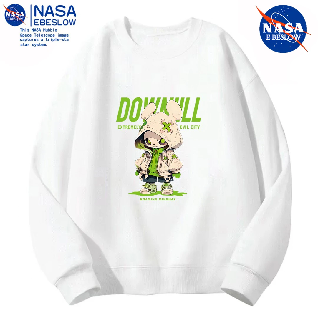 【YYDS】NASA印花重磅卫衣潮流长袖卫衣秋季男上衣男士时尚休闲