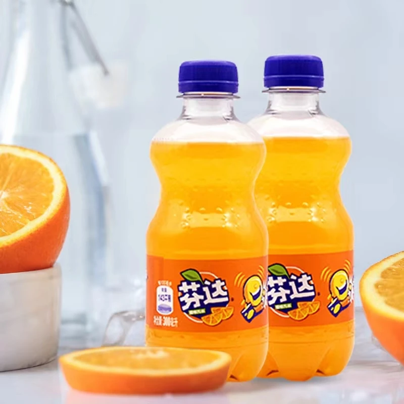 芬达橙味汽水300ML*6碳酸饮料迷你小瓶便携装一整箱300ML新鲜畅饮