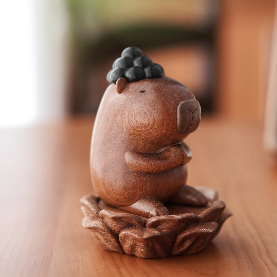 喜木|木质品小摆件柿子4个一组