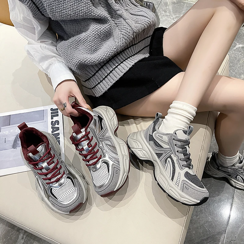 2024爆款潮流老爹鞋秋冬新品韩版平底保暖女休闲鞋AC-ML80513-2