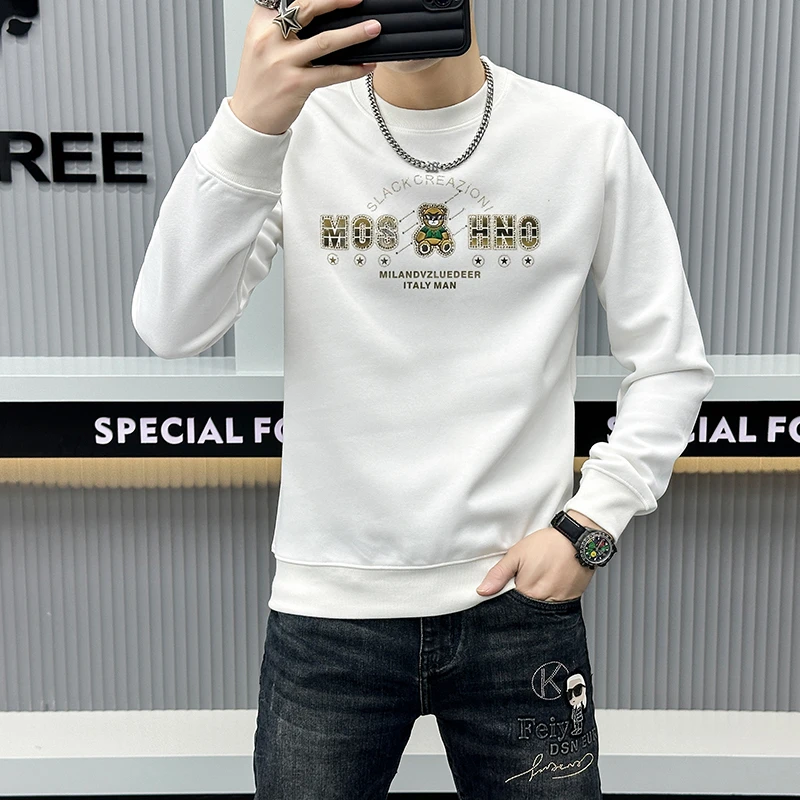 高端欧版男士秋冬卫衣春秋休闲男款上衣青少年潮牌男装长袖T时尚