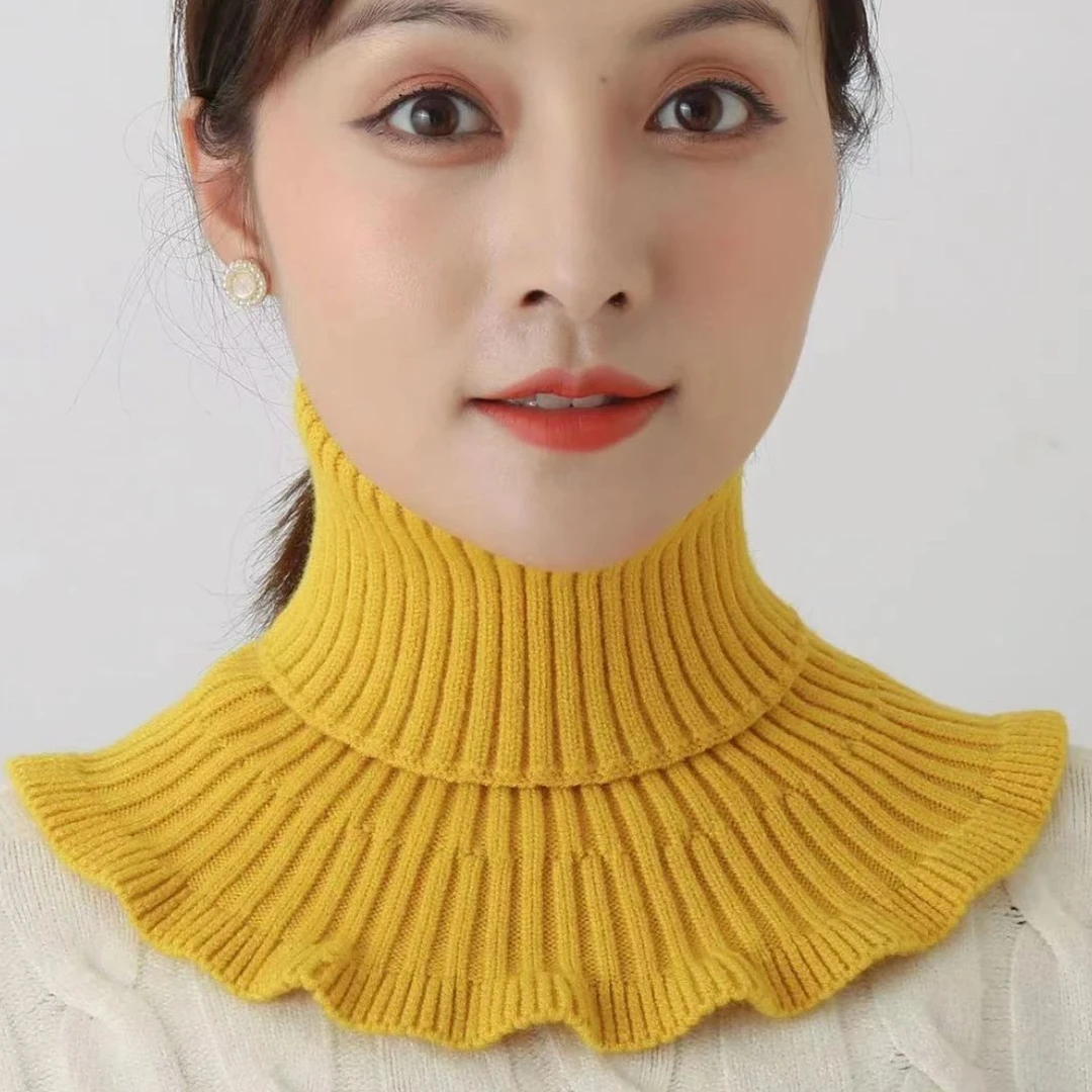 针织围脖围巾假领子女秋冬新款脖套防风保暖领韩版百搭护颈椎套