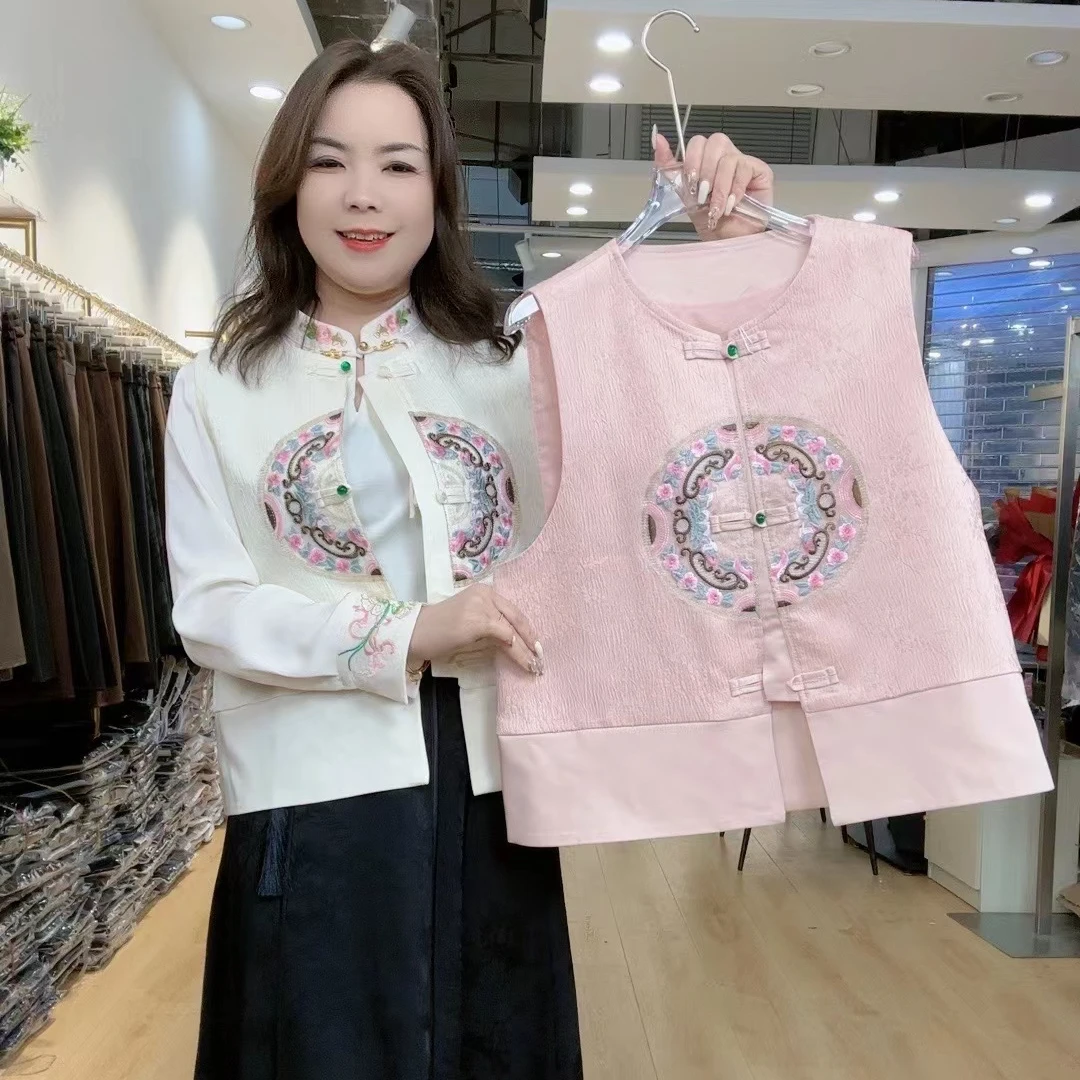 绮绮精选 876#春季新版新中式国风马夹中国风绣花马甲