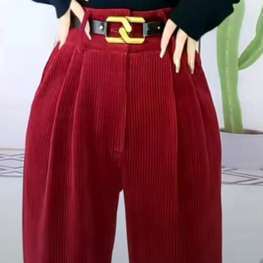 【送腰带】2024-K1时尚阔腿长裤百搭网红显瘦气质冬季