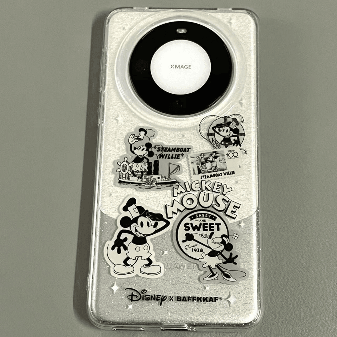 韩风闪粉米奇插画适用15promax苹果14女mate60华为手机壳iPhone13
