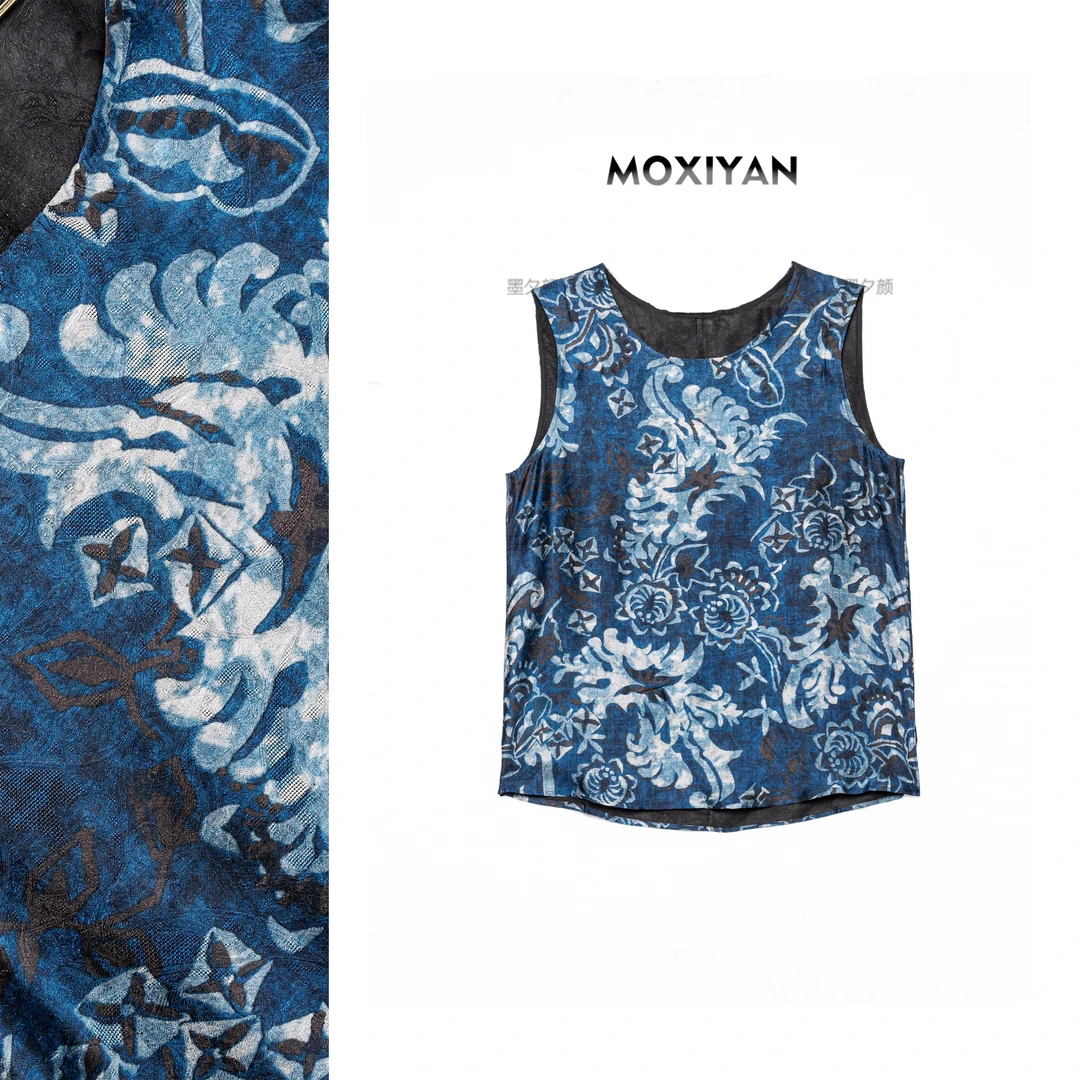 【青花瓷】2025秋冬新款新中式青花瓷背心-XT-233