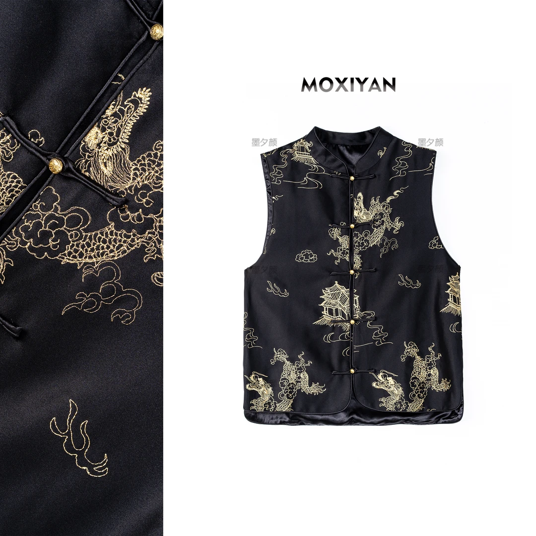 【亭台楼阁 】2024秋冬新款新中式复古盘扣百搭马甲 XT-121