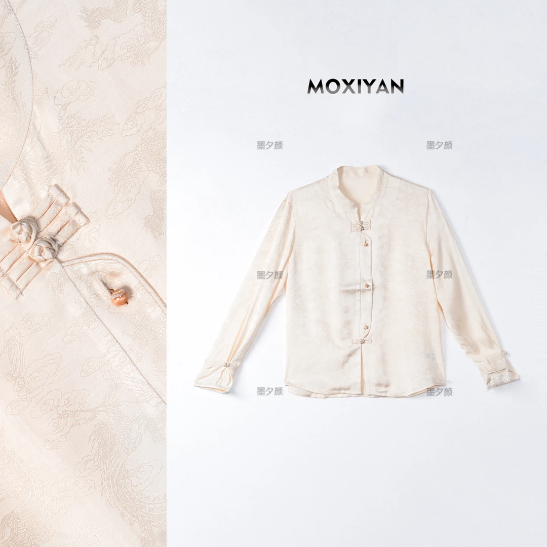 【龙凤呈祥】秋冬新款国风气质时尚新中式龙纹衬衫-LCX-088