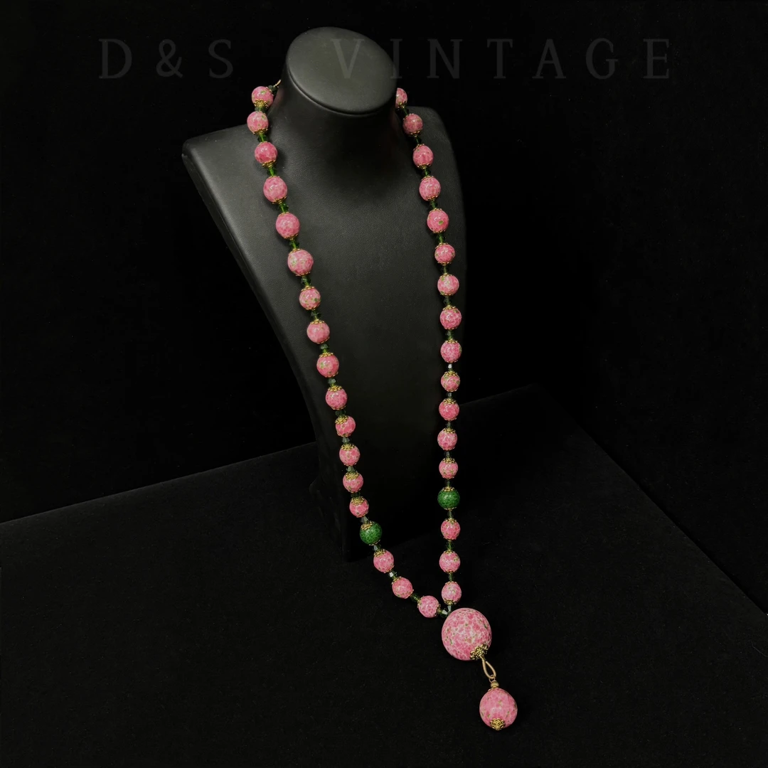 老琉璃蛙皮毛衣链5010601