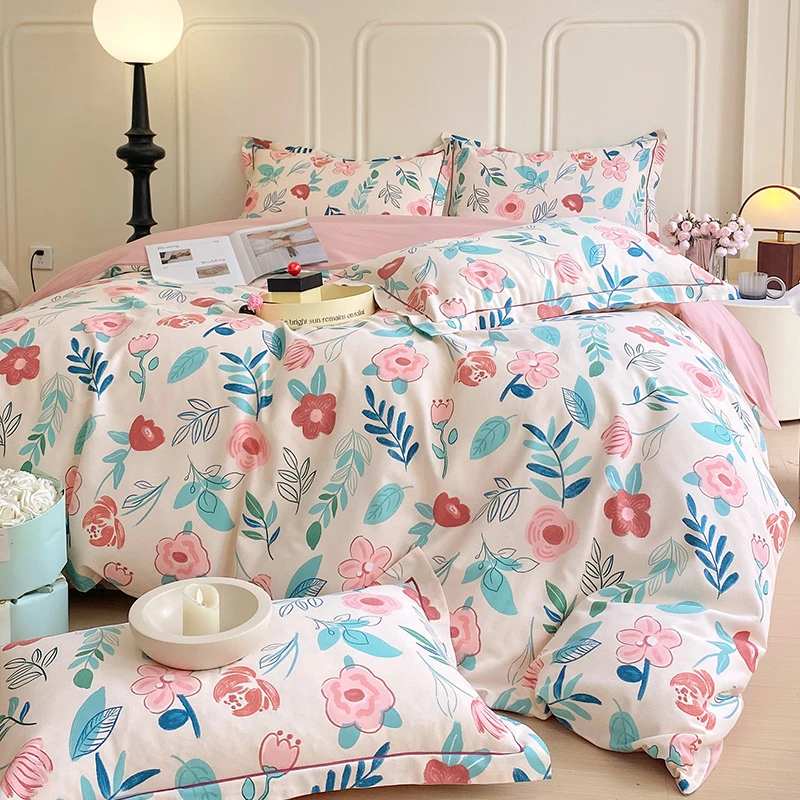 高品质 80支纯棉四件套100全棉斜纹4件套印花秋冬加厚款床上用品