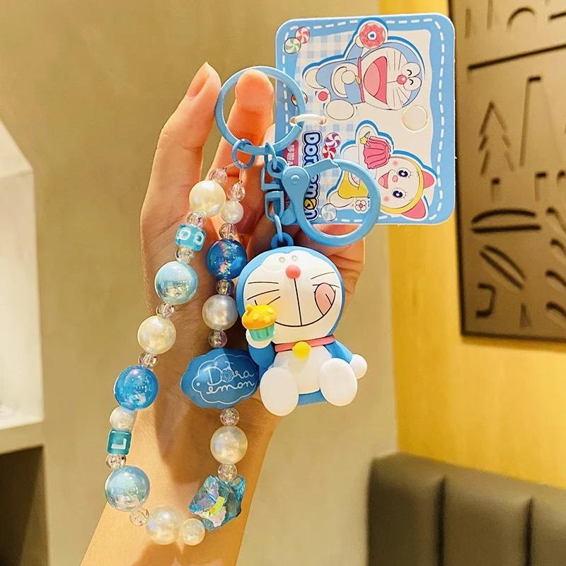 2023年新款哆啦A梦手链钥匙扣女精致书包挂件网红汽车钥匙链挂饰