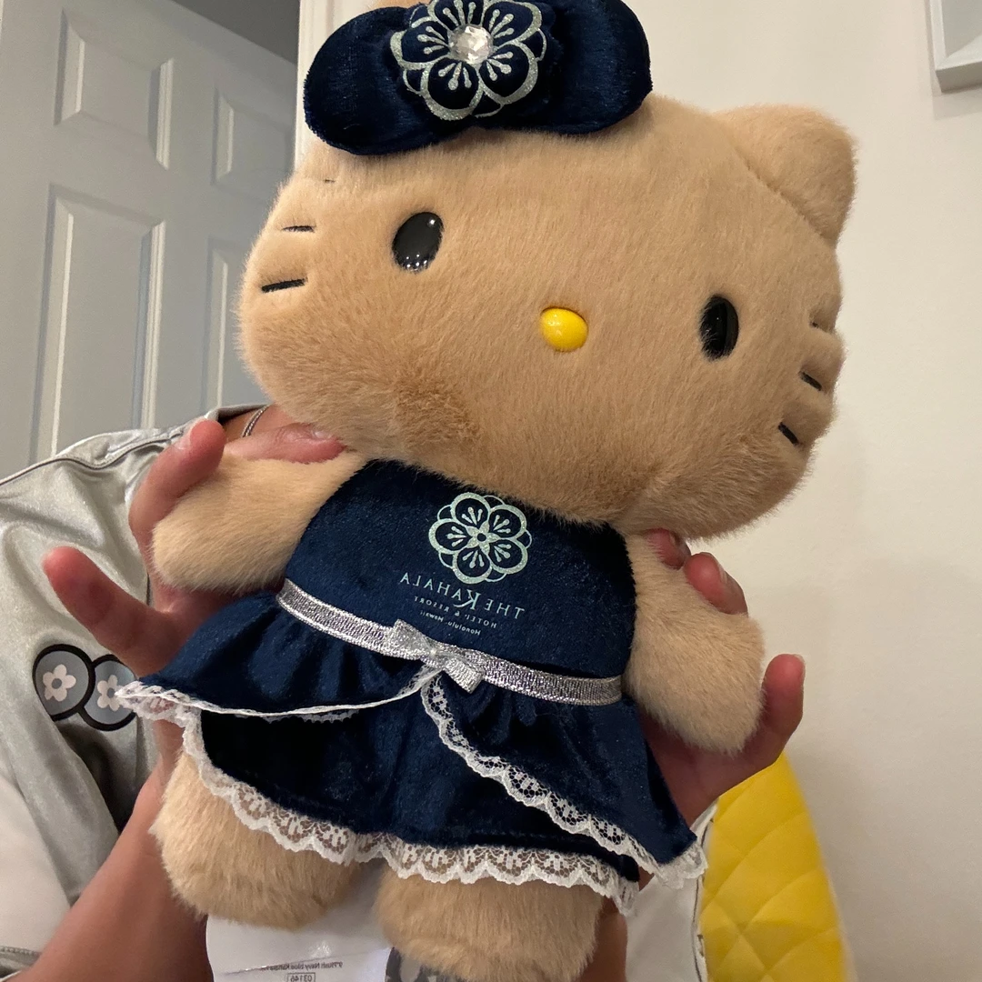 Hello Kitty 夏威夷限定 Kahala酒店联名 深蓝色毛绒玩具