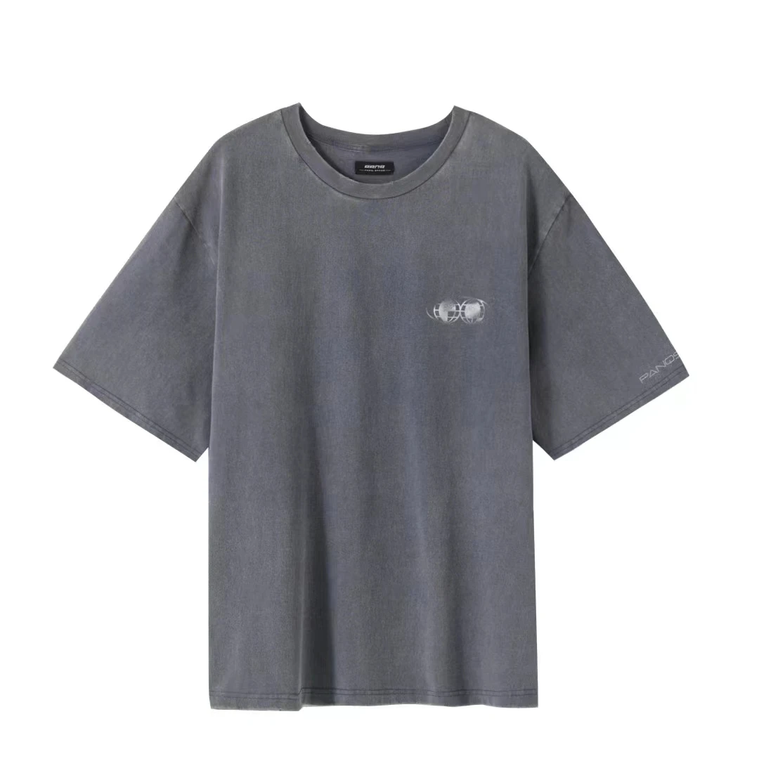 【官方正品】PANQ 日产月球背面地球水洗街头宽松短袖Tee