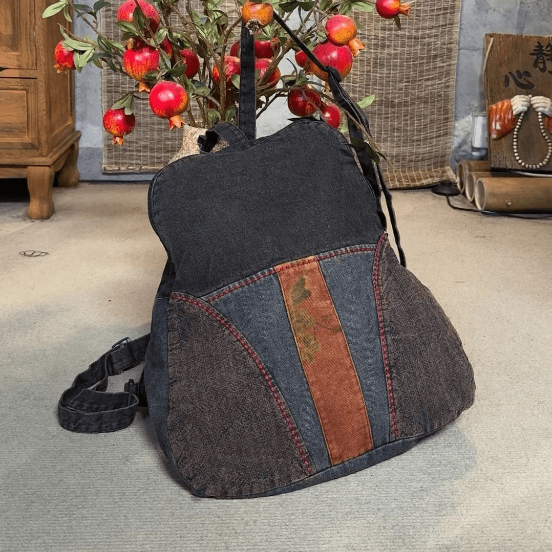 0123款休闲时尚潮流百搭洋气个性炒色牛仔复古包