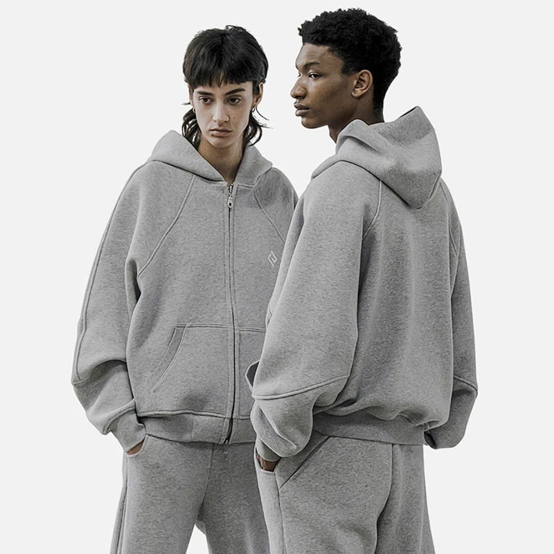 官方直营Epide Prefab特殊空气层立体剪裁双开拉链帽衫连帽卫衣