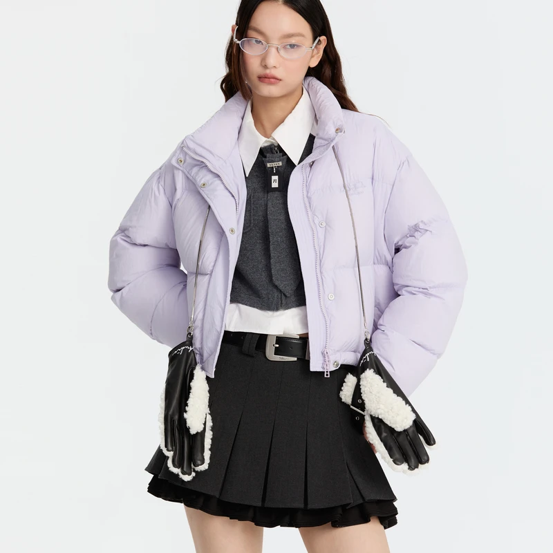 REVAN芮范冬季新品时髦拼接手套羽绒服RM90501243