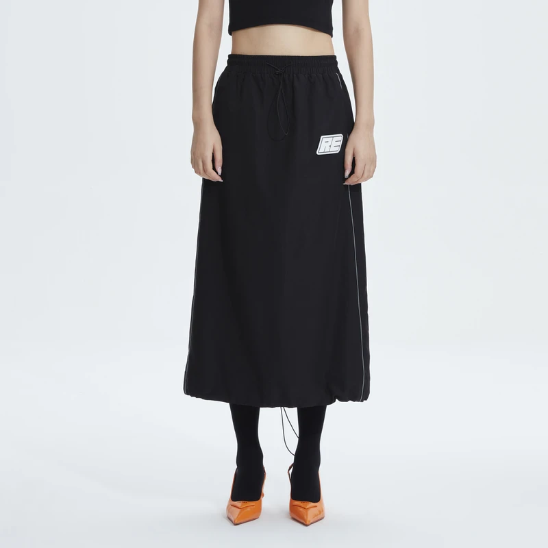 REVAN芮范设计师款美式复古运动风长裙RN11506243