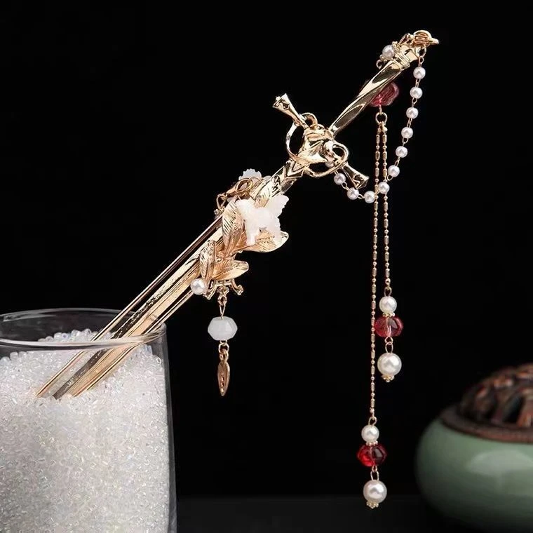中国风古风汉服剑簪新中式清冷女侠可拔宝剑霸气超仙简约发簪发饰