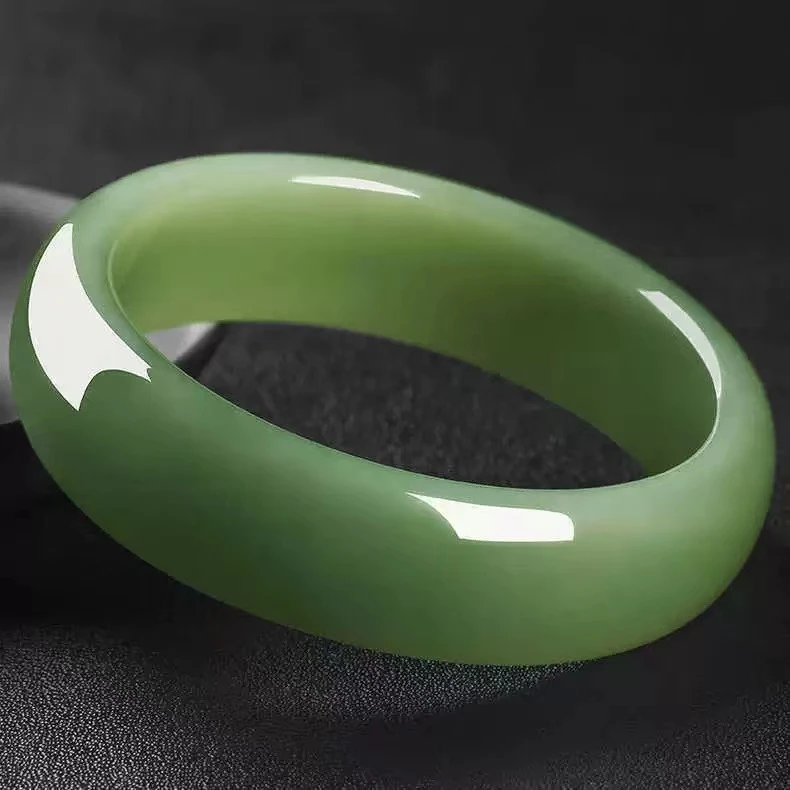 非金属手镯 新疆和田手镯湖水绿美人玉镯31016