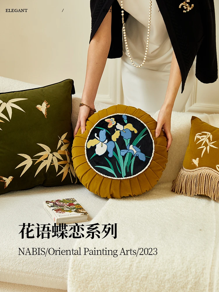 【十周年感恩回馈】蜡笔派法式中国风氛围感靠枕高级感沙发抱枕