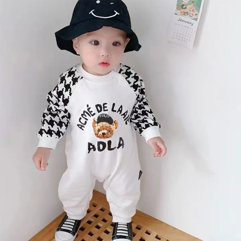 婴儿四季款长袖连体衣春秋冬装套装宝宝衣服春秋款加绒加厚哈衣