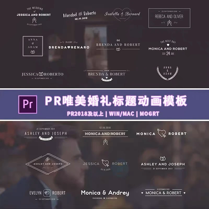 pr标题婚礼字幕模板