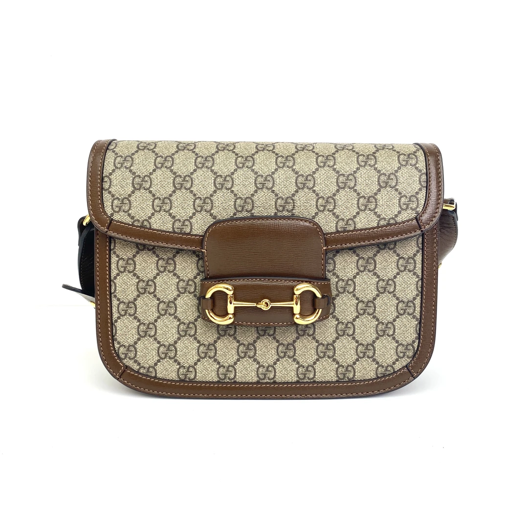 99新 GUCCI/古驰 焦糖色马鞍中号/1955/马衔扣/肩包（包包）