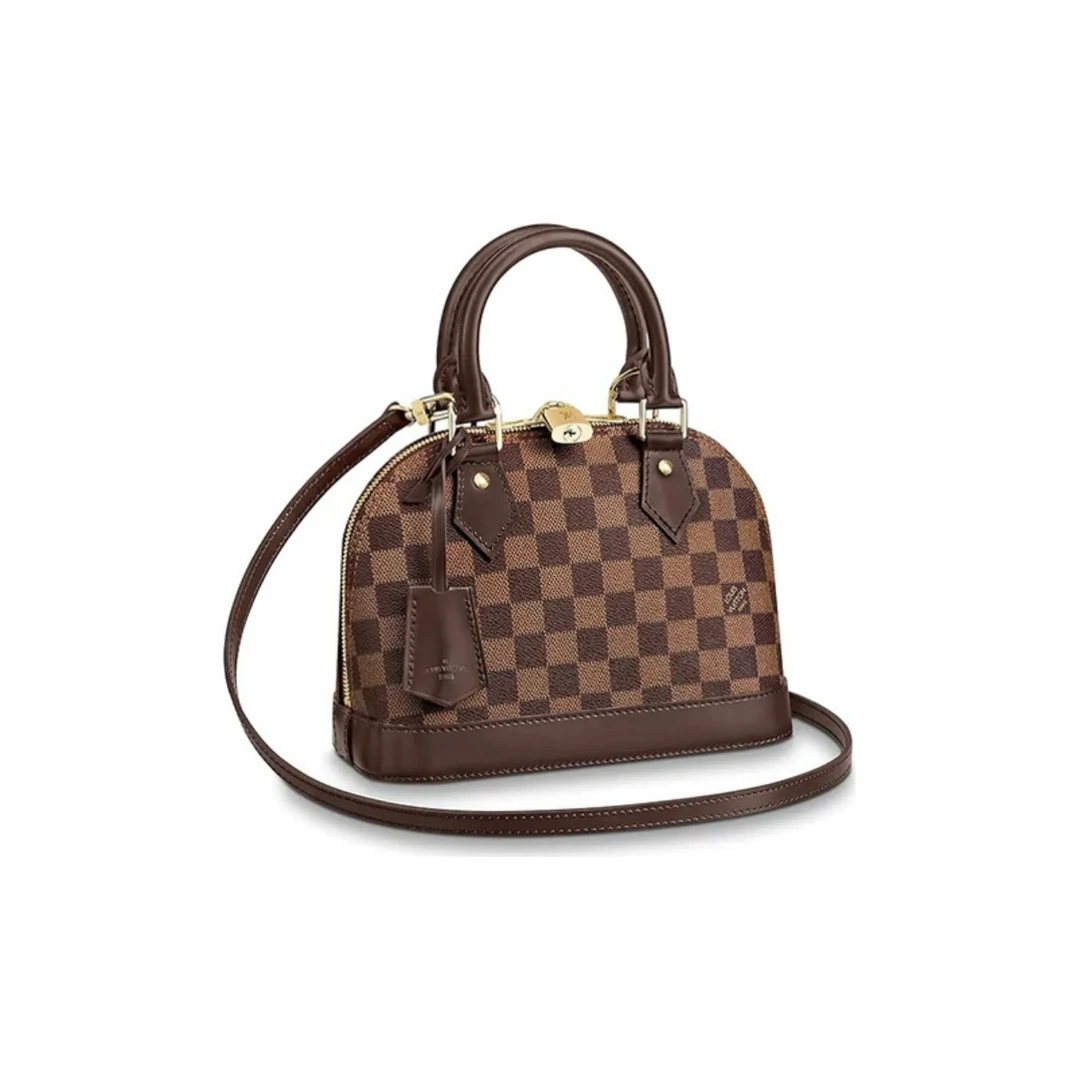 99新 LouisVuitton/路易威登 almabb棋盘格贝壳包单肩斜挎包（包包