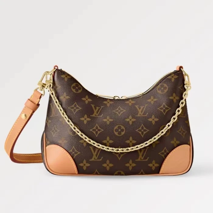 99新 LouisVuitton/路易威登 LV老花黄牛角包单肩斜挎包