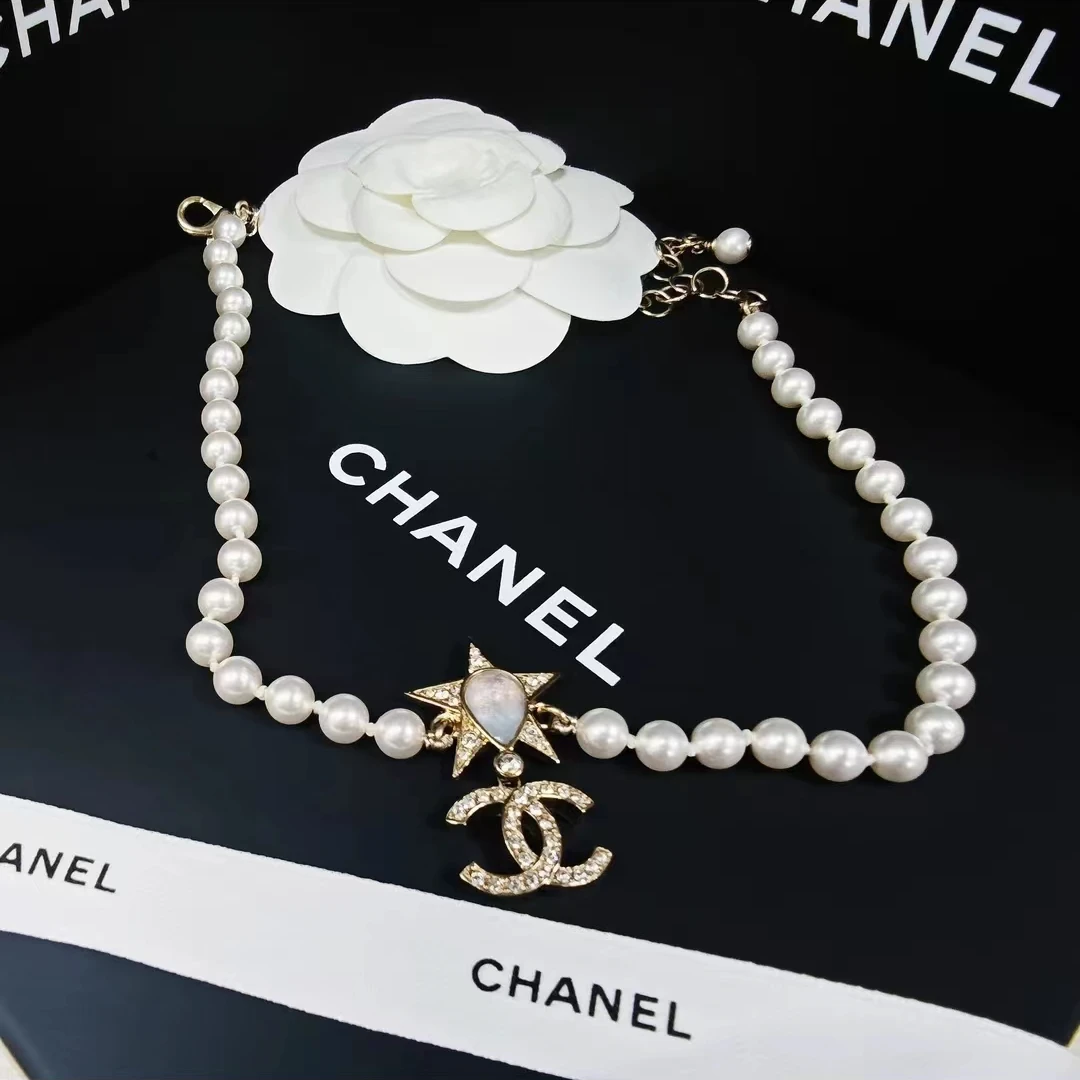 全新未使用 Chanel/香奈儿 五角星双C项链/香选