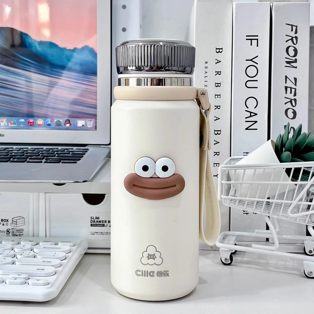 希乐保温杯高颜值泡茶杯子316不锈钢茶水分离杯大容量便携车载杯