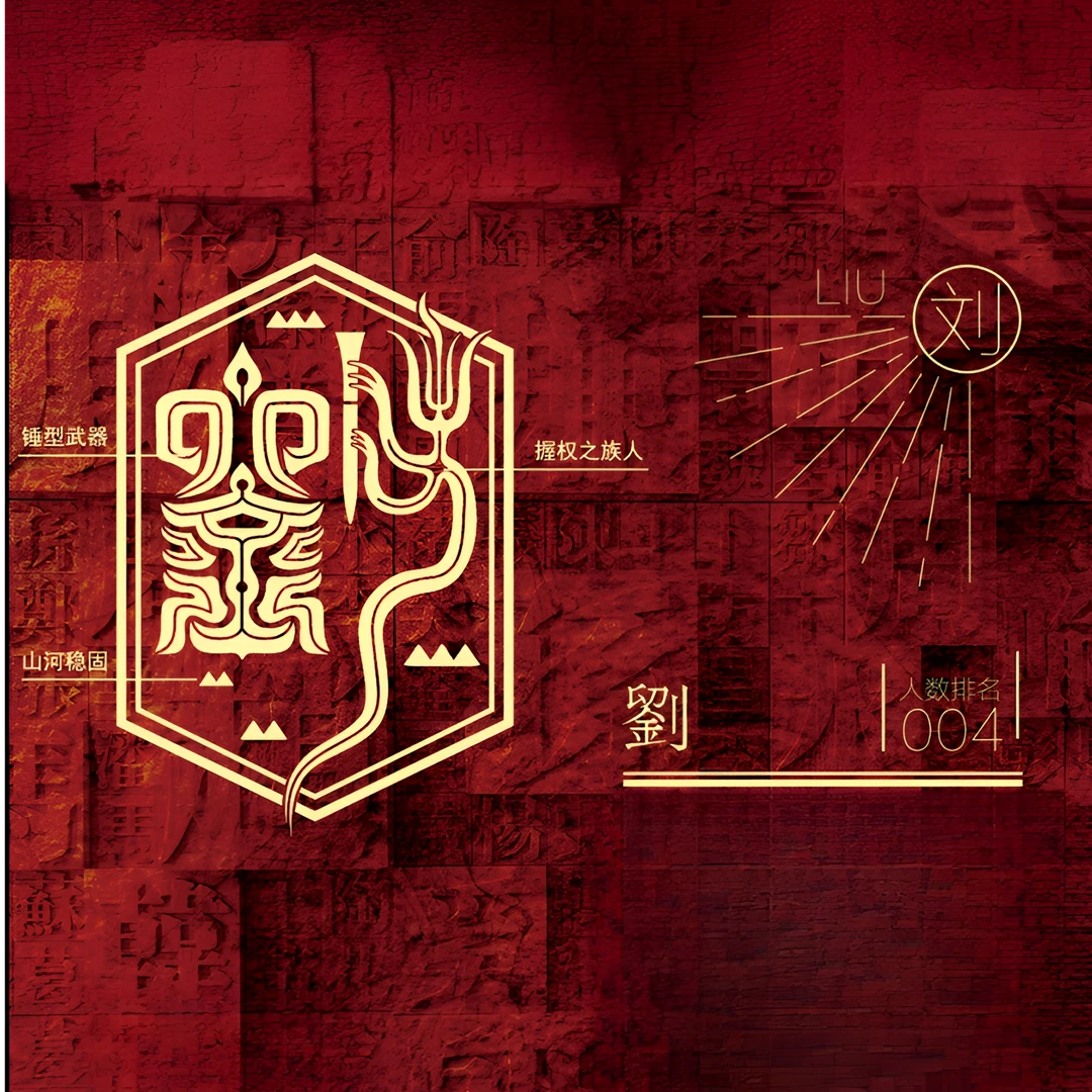 乾尘金世 锌合金珐琅胸针 百家姓刘氏图腾时尚国潮配饰设计徽章