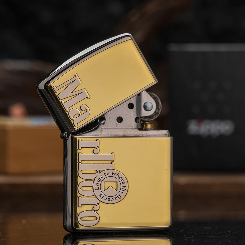 ZIPPO盔甲机双色双面牛头万宝路男士个性防风煤油打火机DY9911DK