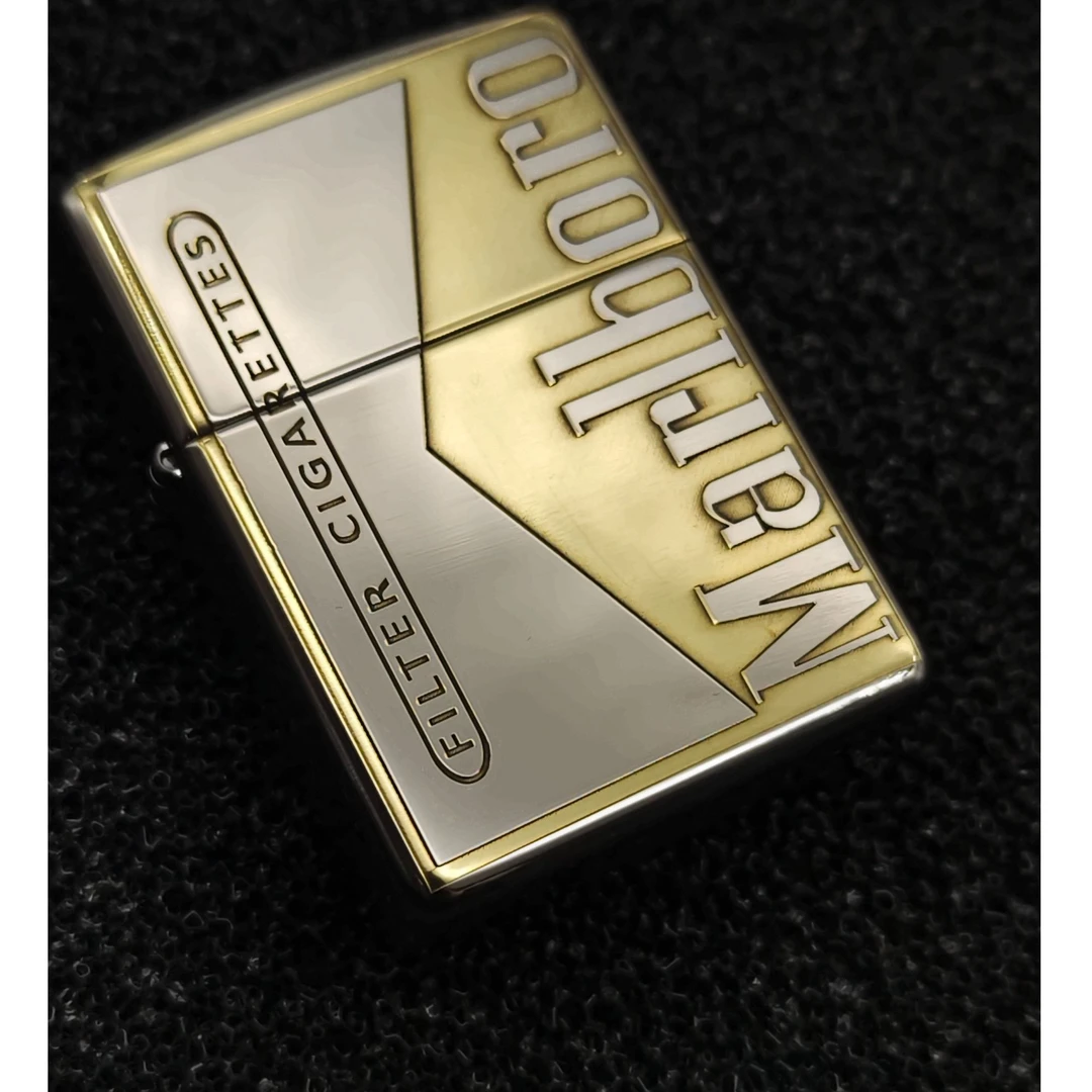 ZIPPO/之宝打火机盔甲机双色双面万宝路顶男士个性防风煤油DYJ1