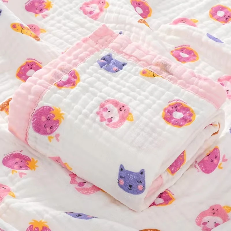 【6层浴巾】婴儿纯棉纱布浴巾超柔吸水洗澡巾新生儿宝宝浴巾裹巾