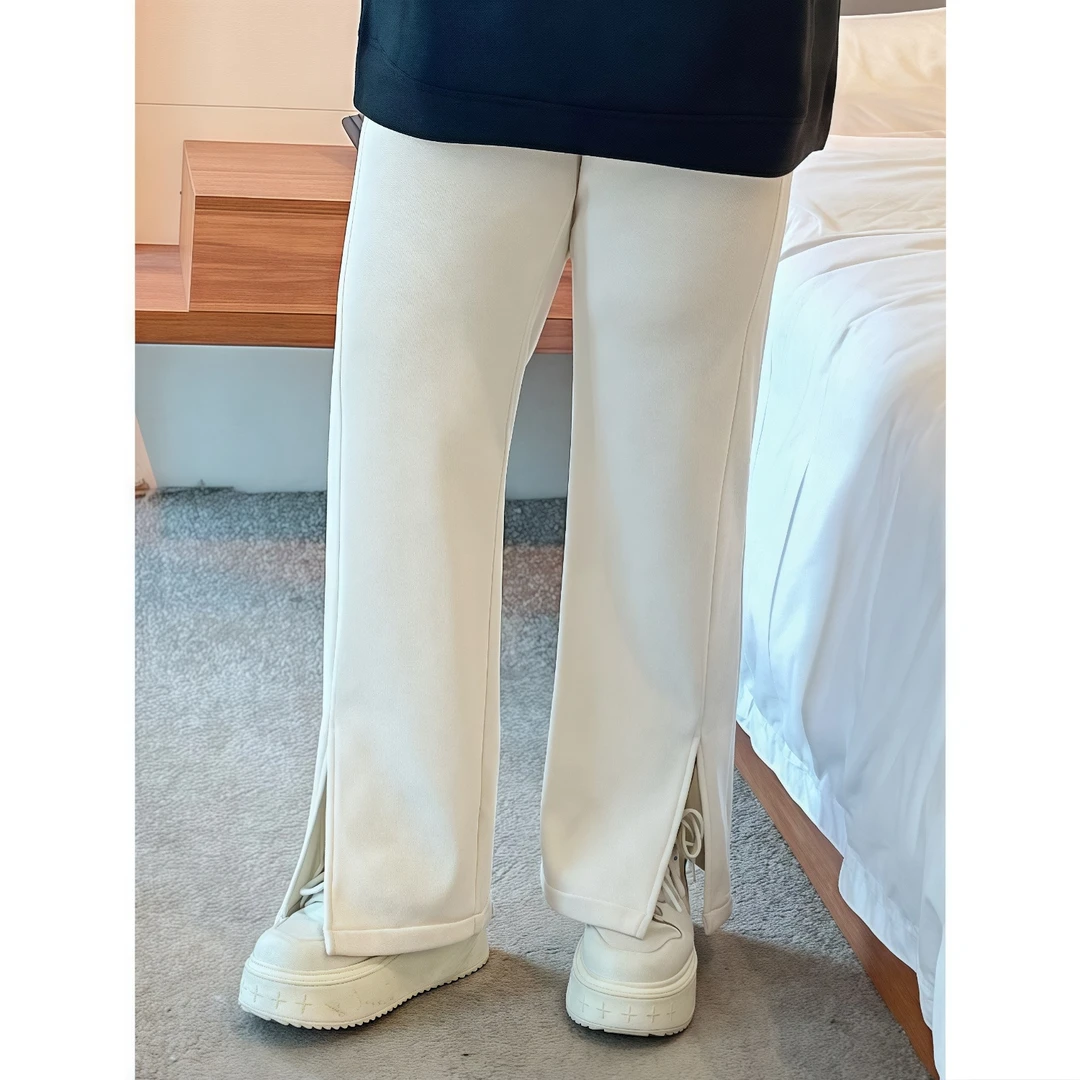 暮色星河 / 拉长腿型开叉加绒喇叭裤7299花契200斤胖mm ~小琪推荐